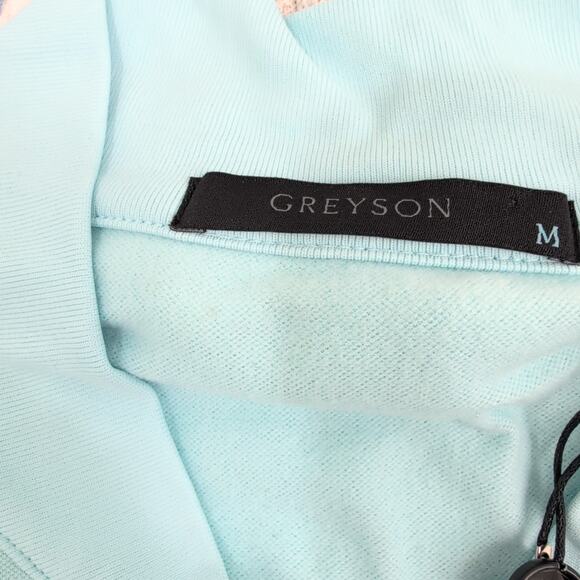 Greyson Golf Vest Siasconset Stand Collar 1/4 Zip Medium Blue Cattail MSRP $130 - Picture 6 of 10